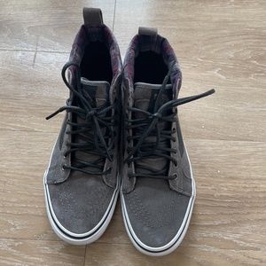 Vans Sk8-Hi MTE Pewter and Plaid Shoes